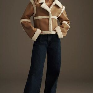 Women's Tan Shearling Jacket